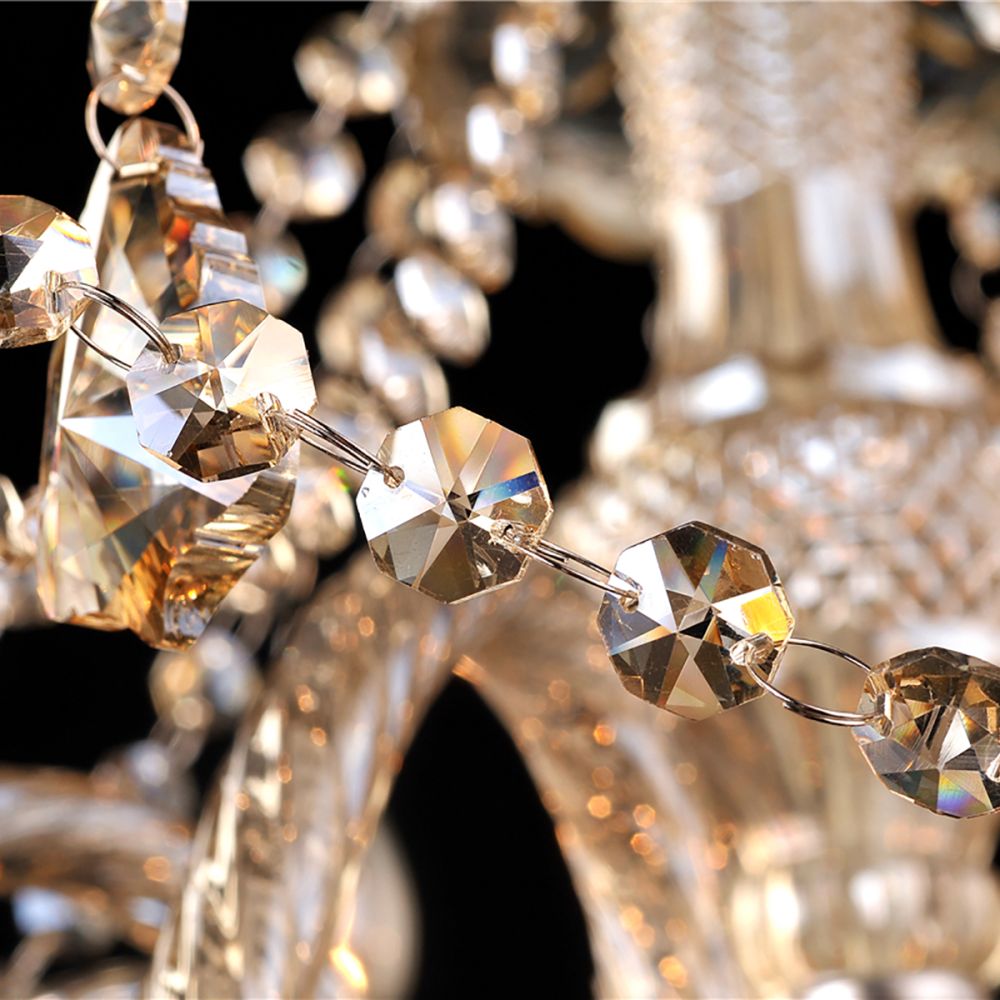 Genuine K9 Champagne Crystal 5-7 Arms Chandelier Floor Lamp | Floor Lighting
