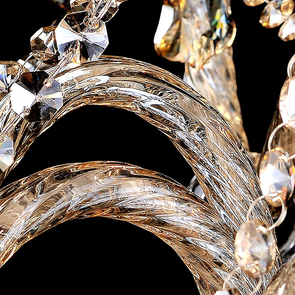 Genuine K9 Crystal Chandelier Champagne Silver Pendant Light | Ceiling Lights & Chandeliers