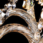 Genuine K9 Crystal Chandelier Champagne Silver Pendant Light | Ceiling Lights & Chandeliers