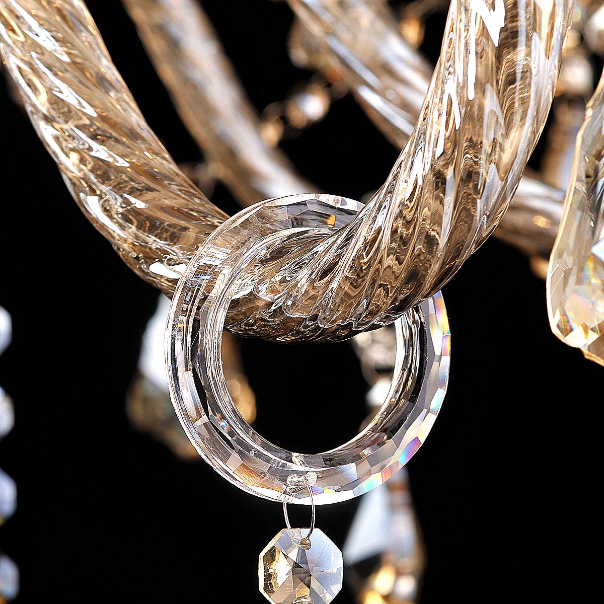 Genuine K9 Crystal Chandelier Champagne Silver Pendant Light | Ceiling Lights & Chandeliers