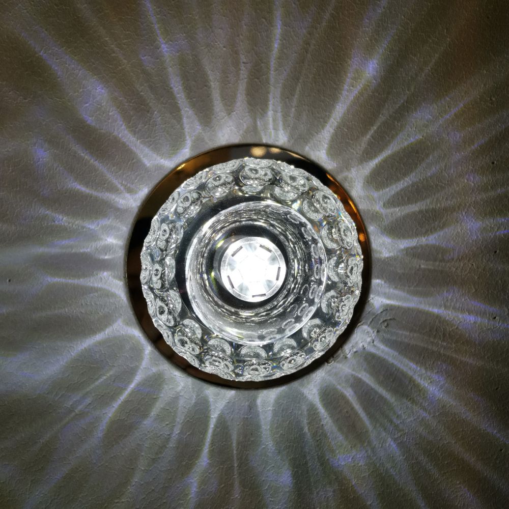 Round 3–5W Crystal LED Downlight – Dual-Tone Lighting | Ceiling Lights