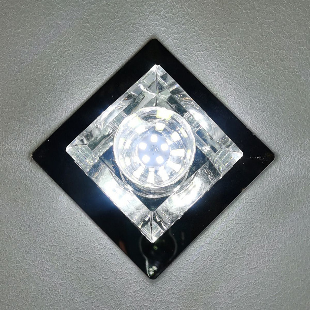 Square 3–5W Crystal LED Downlight – Cool & Warm Lighting | Ceiling Lights