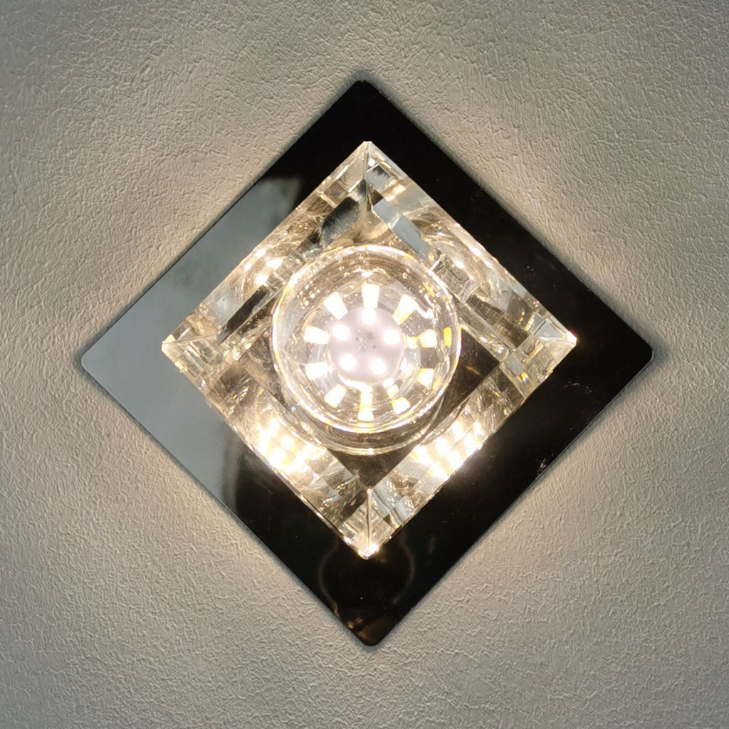 Square 3–5W Crystal LED Downlight – Cool & Warm Lighting | Ceiling Lights