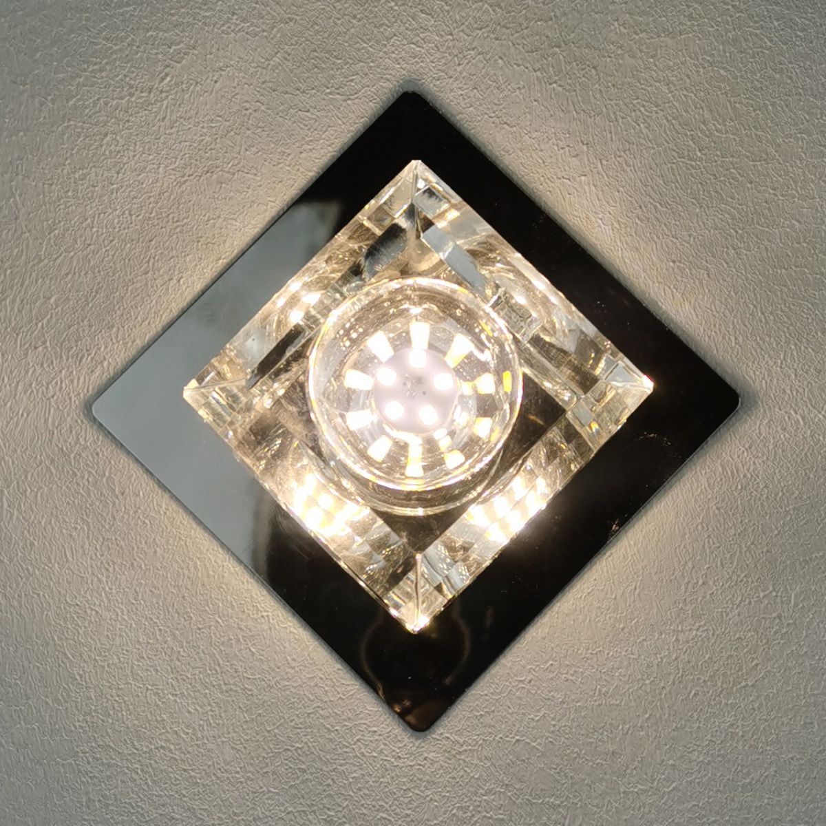 Square 3–5W Crystal LED Downlight – Cool & Warm Lighting | Ceiling Lights