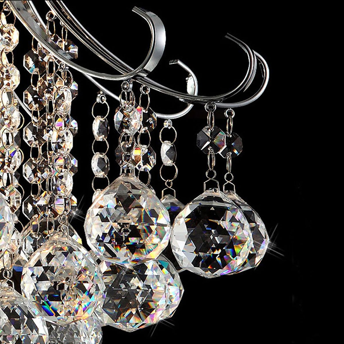 Genuine K9 Crystal 3/4/6 Bulbs Modern Chandelier Pendant Lamp | Ceiling Lights & Chandeliers