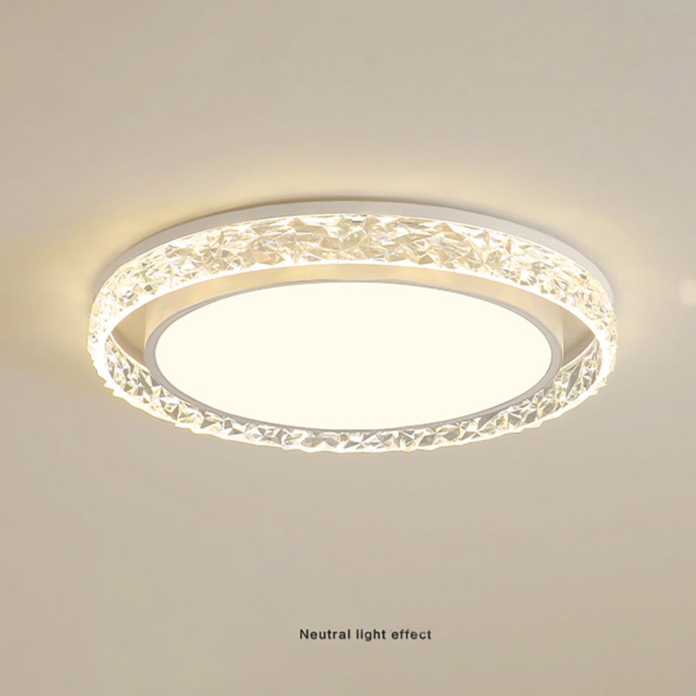 Crystal LED Flush Ceiling Light Chandelier Dimmable Colours | Ceiling Lights