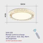 Crystal LED Flush Ceiling Light Chandelier Dimmable Colours | Ceiling Lights