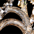 Genuine K9 Champagne Crystal 5-7 Arms Chandelier Floor Lamp | Floor Lighting