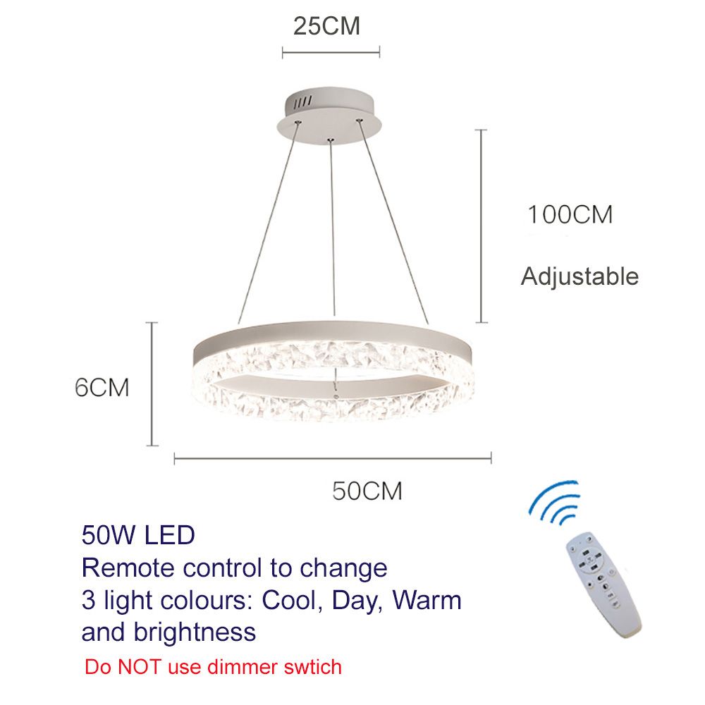 Crystal LED Chandelier Pendant Fitting Ceiling Light Dimmable | Ceiling Lights & Chandeliers