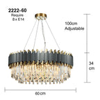 Dark Carbon Gold Postmodern Pendant Chandelier Metal Body | Ceiling Lights & Chandeliers