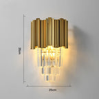 Clear & Gold Postmodern Wall Light | K9 Crystal Chandelier Fixture
