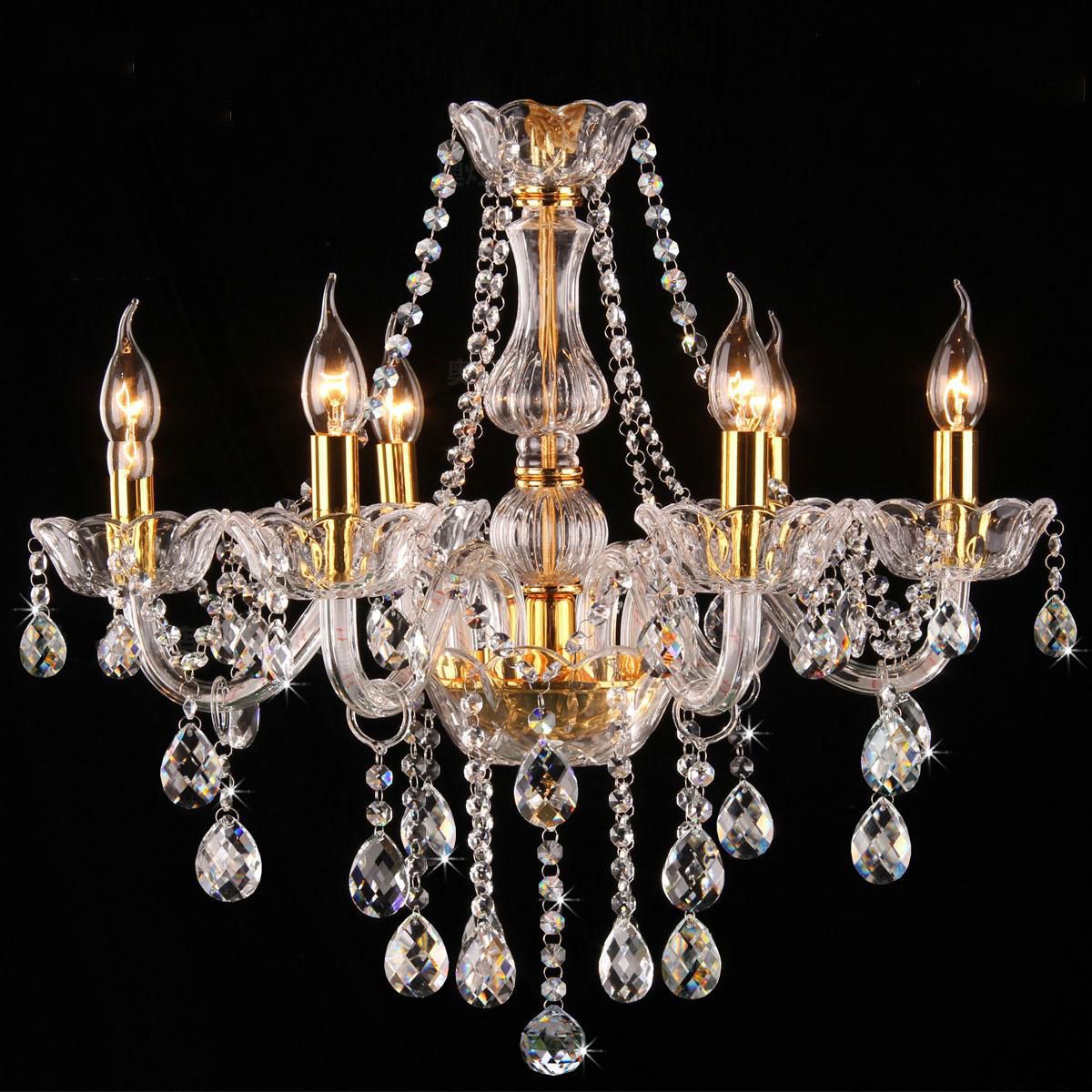 Genuine K9 Crystal 6/8/10/15 Arms Golden Chandelier Pendant Light | Ceiling Lights & Chandeliers