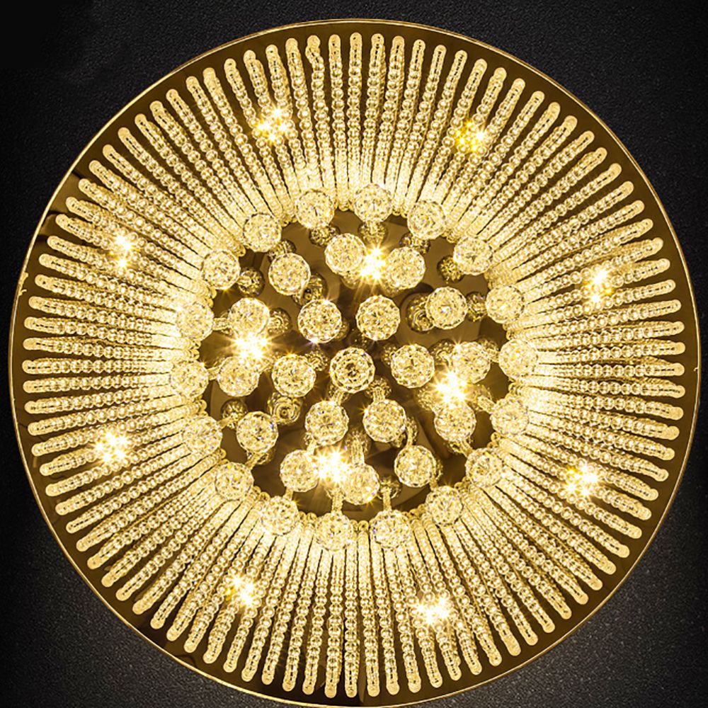9-Crystal LED Flush Ceiling Light Chandelier Bluetooth | Ceiling Lights